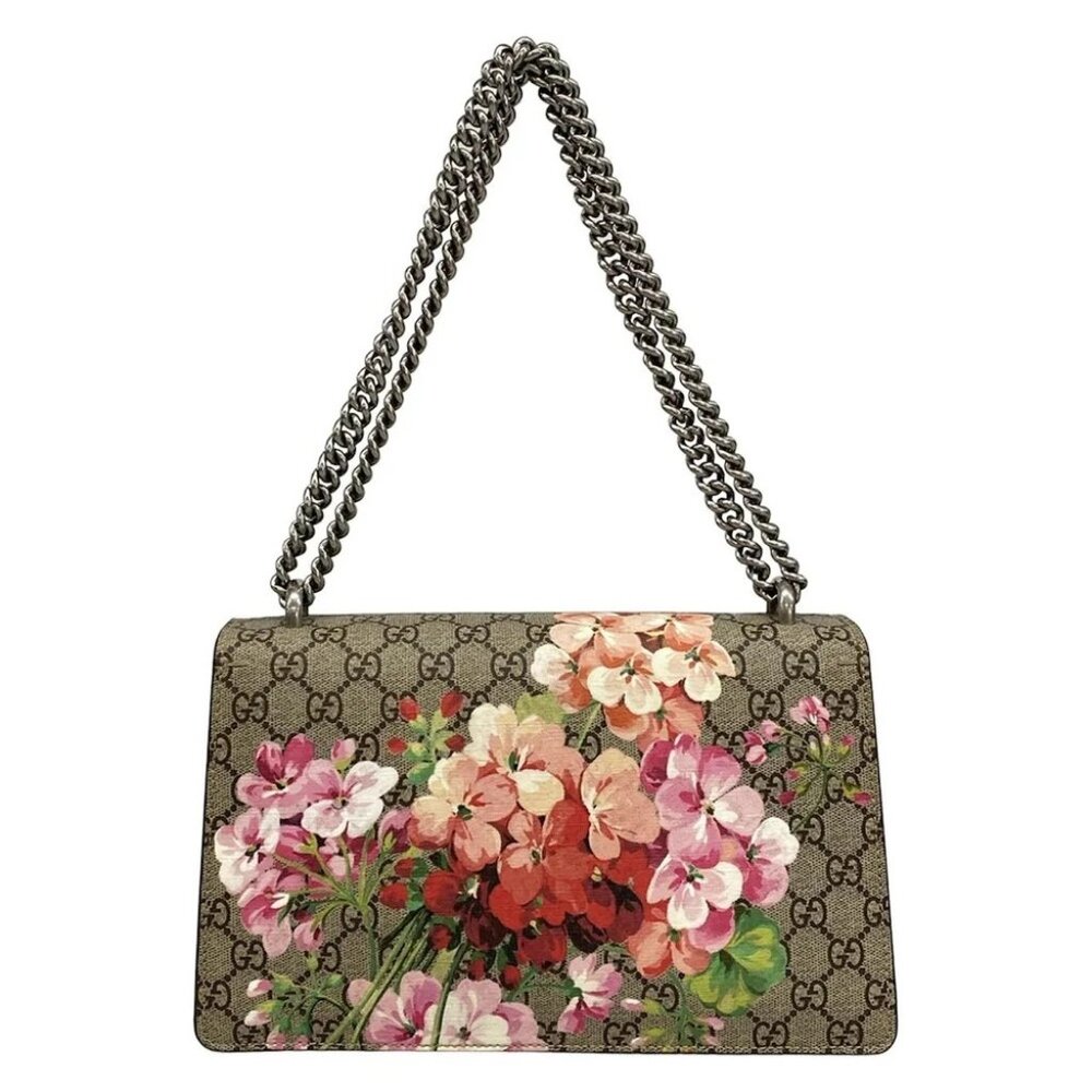GUCCI Dionysus/GG Blooms 400249 Beige Pink Multi PVC Suede - Shoulder Bag - Picture 3 of 14